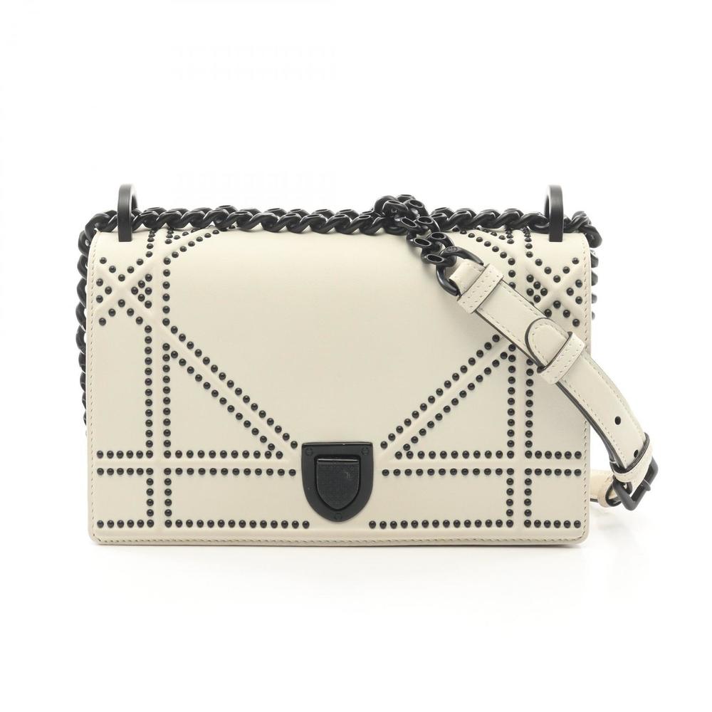 Dior DIORAMA Shoulder Bag White Black